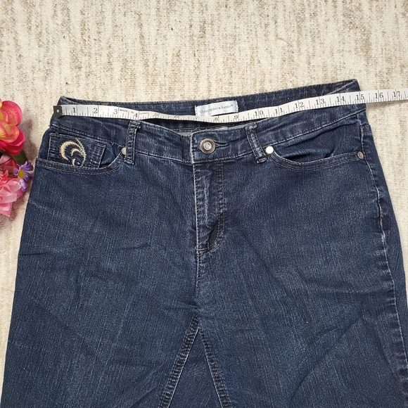 Christopher & Banks embellished boot cut mid-rise jeans - Picture 7 of 10